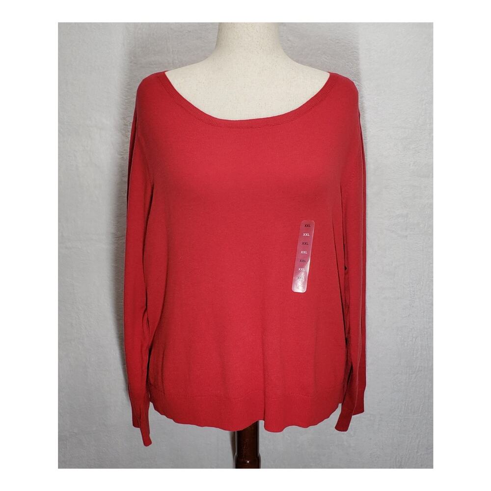NWT Gap Bella Boat Neck Pullover Sweater Modern Tomato Red Womens XXL Cozy